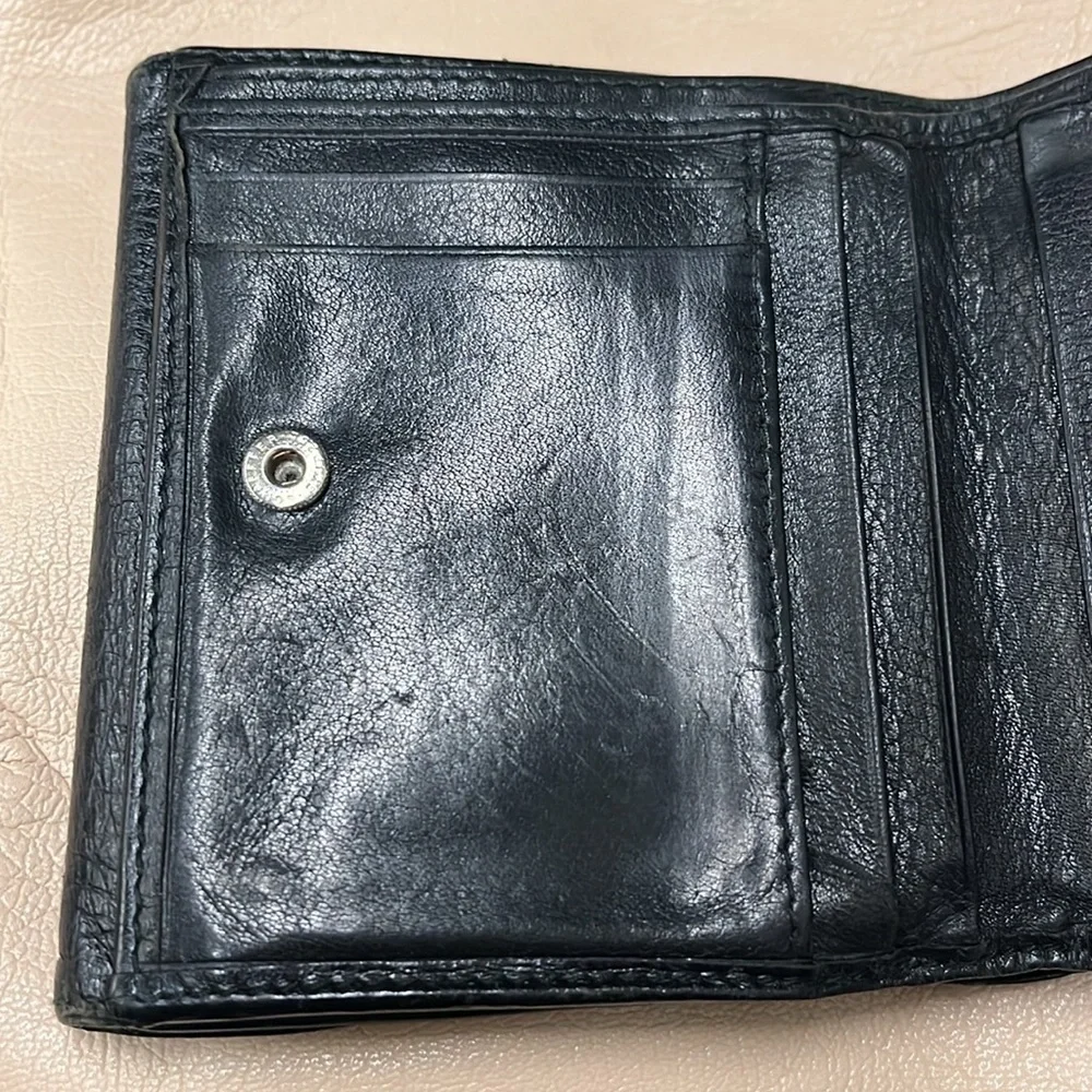 CHRISTIAN DIOR VINTAGE WALLET- black leather